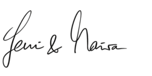 Handschriftliche Signatur Jenni & Maira