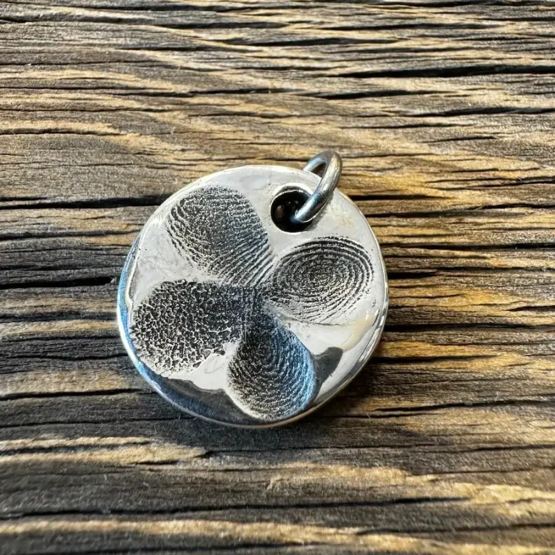 Hundemarke aus 925er Sterling-Silber mit Patina